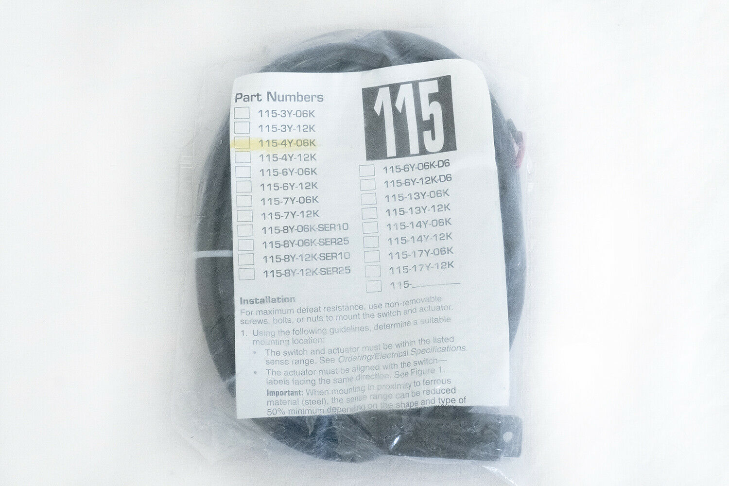 Sentrol 1154Y06K GuardSwitch Series 100 Door Position Switch