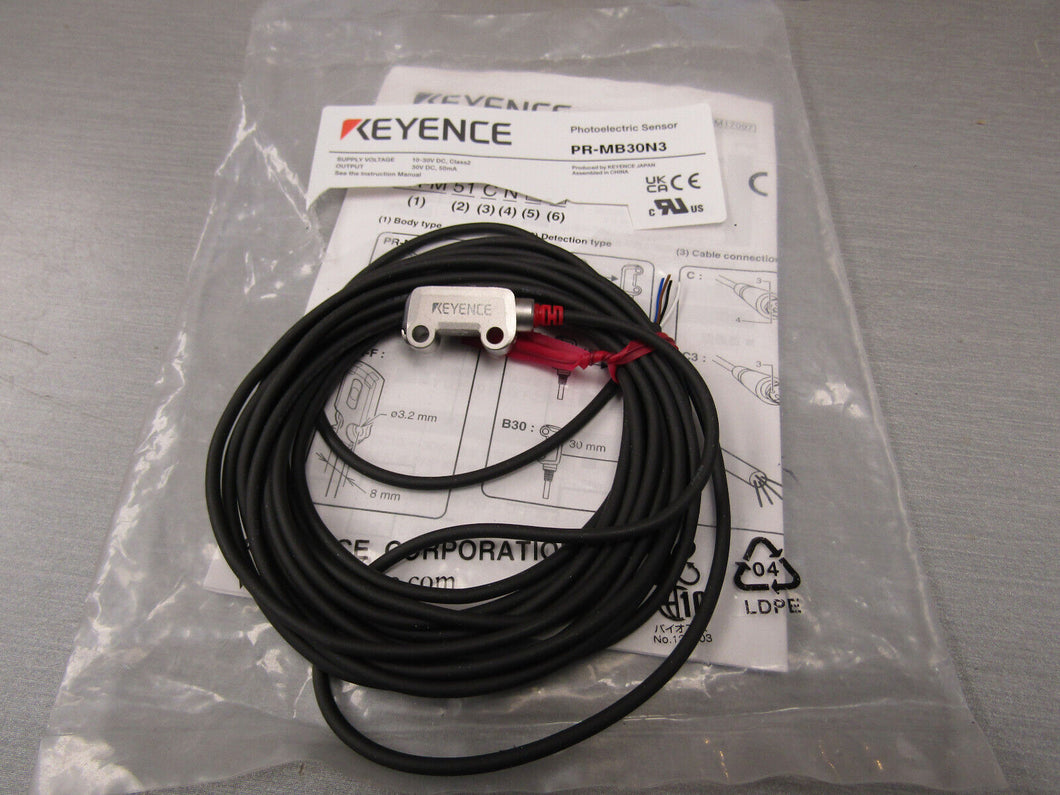 Keyence PR-MB30N3 Mini Photoelectric Sensor head NPN