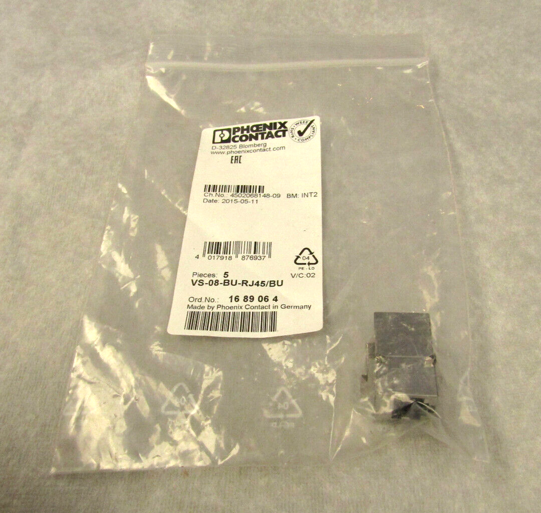 Phoenix Contact VS-08-BU-RJ45/BU RJ45 Bulkhead Coupling 1689064