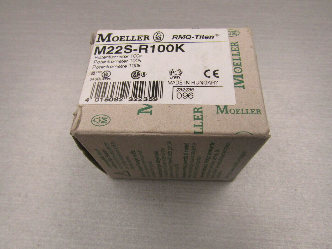 Moeller M22S-R100K 22MM 100K Potentiometer Control Knob