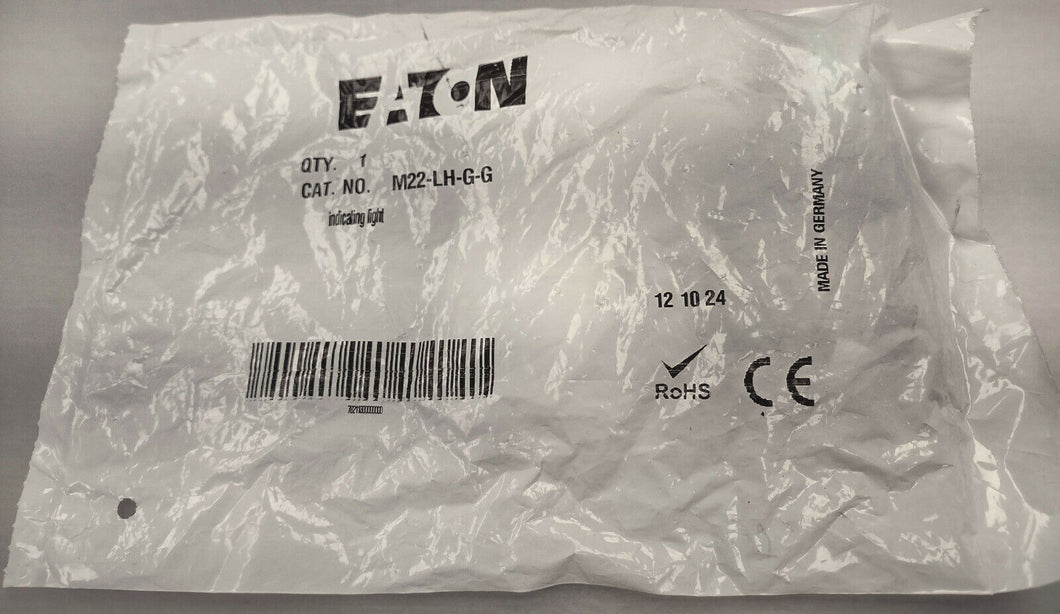 Eaton M22-LH-G-G Green LED Indicator Light 85-264 VAC 22.5mm Moeller