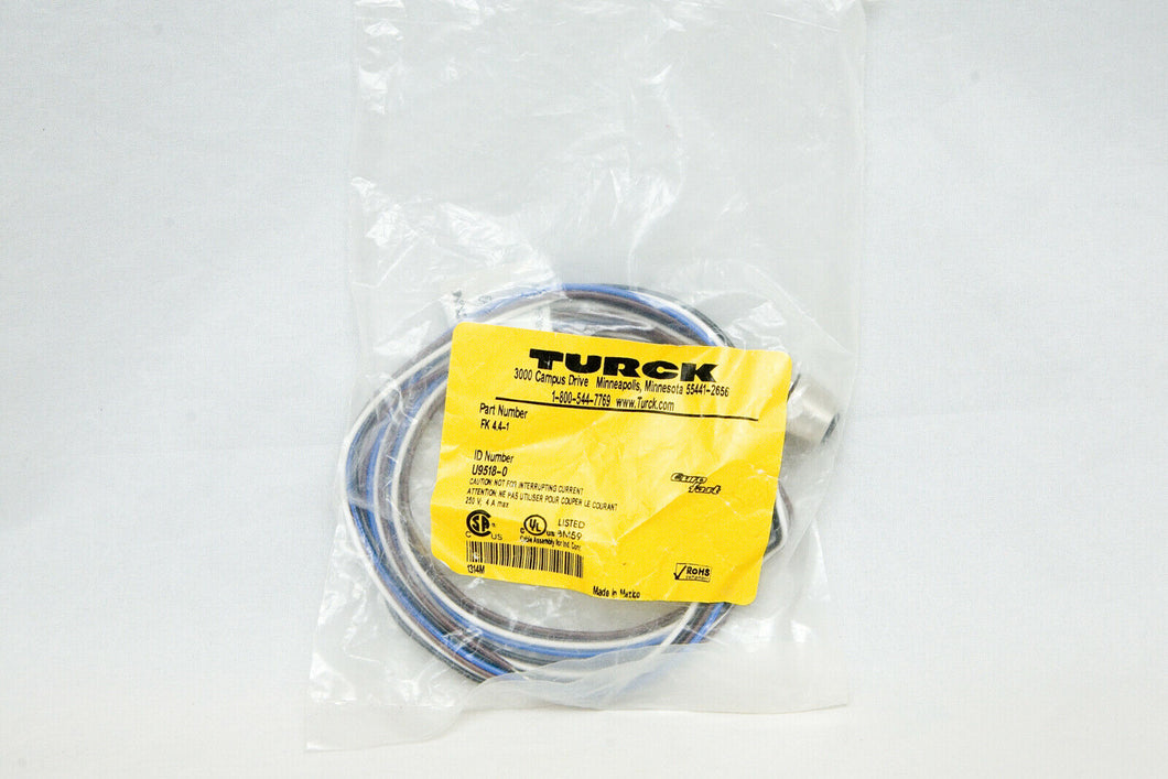 Turck FK 4.4-1 Connector M12 Female Receptacle Female Str 4 Wire U9518-0