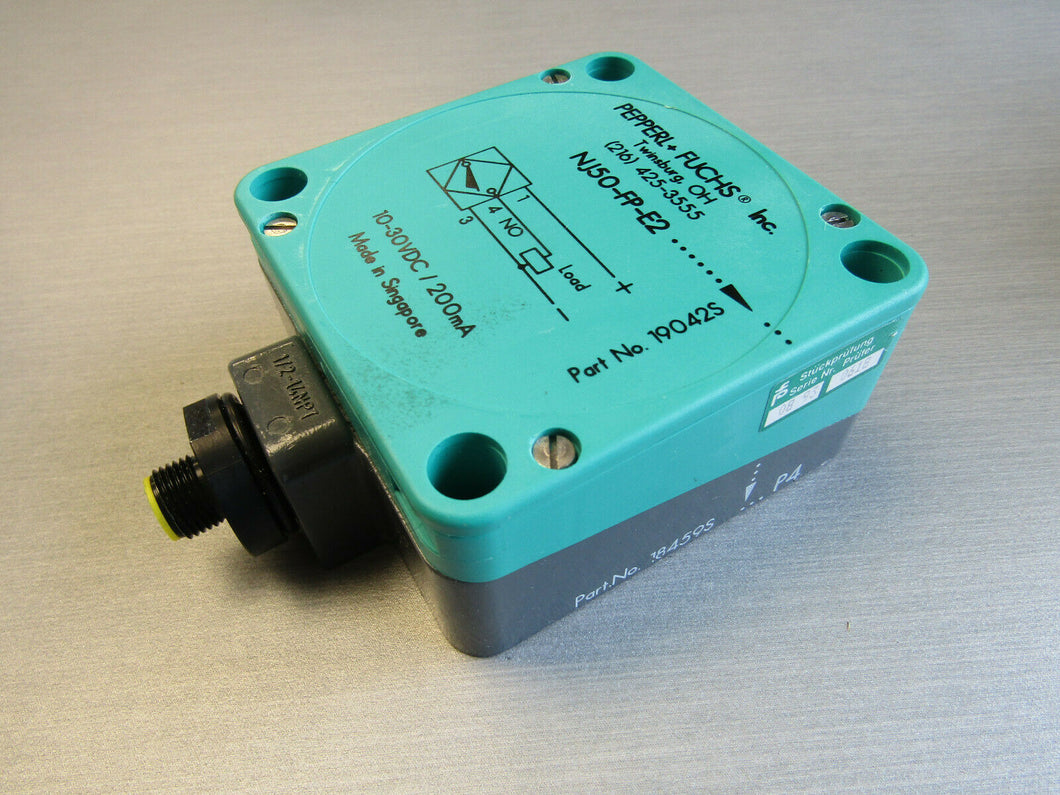 PEPPERL & FUCHS NJ50-FP-E2-P4 Inductive Proximity Sensor 19042S PNP
