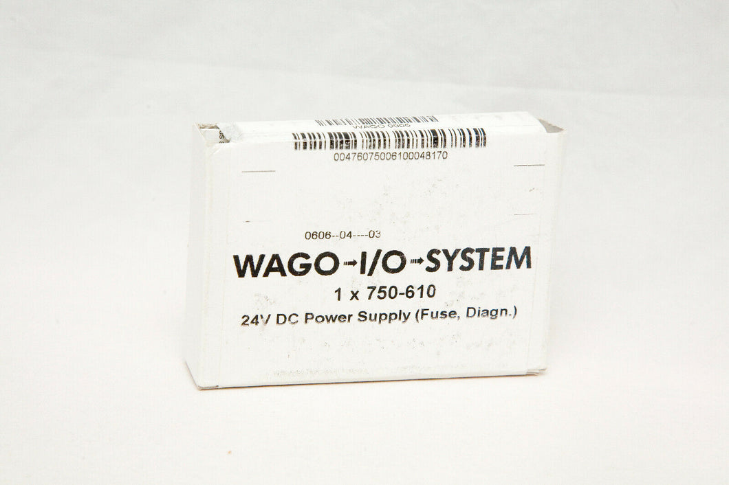 Wago 750-610 Power Supply; 24 VDC; fuse holder; Diagnostics