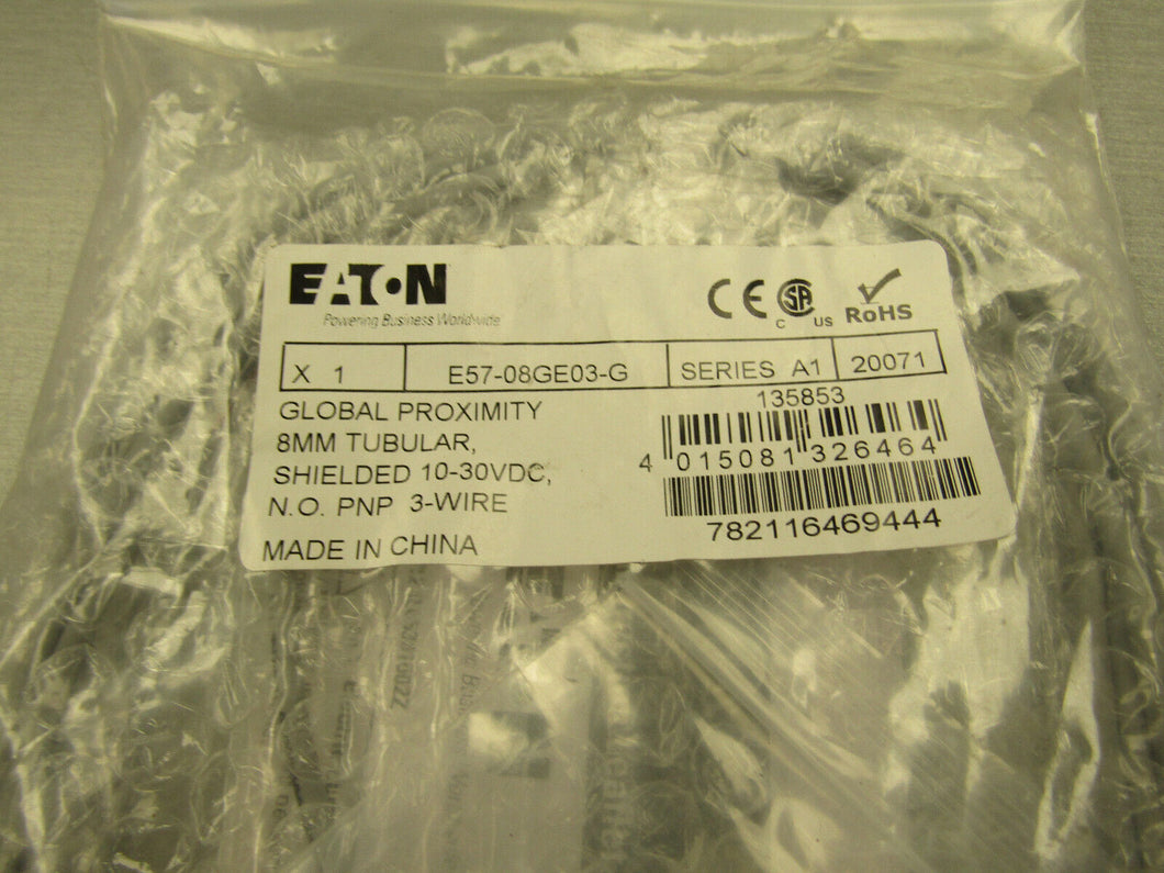 Eaton E57-08GE03-G Proximity Sensor PNP N.O. 10-30 VDC