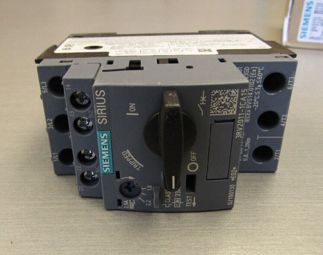 Siemens 3RV2011-1CA15 Sirus Circuit Breaker Overload