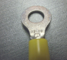 Load image into Gallery viewer, 100 Panduit PV10-14R insulated crimp ring terminal 12-10 AWG 1/4&quot; stud
