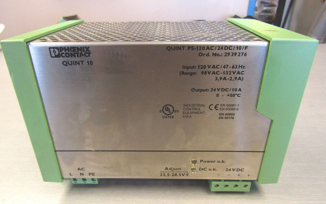 Phoenix Contact Quint PS120AC/24DC/10/F DC Power supply 2939276 10A