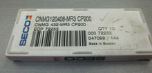 Load image into Gallery viewer, Lot of 2 SECO CNMG120408-MR3 CP200 carbide inserts
