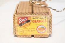 Load image into Gallery viewer, Christmas Ornament Japanese Mandarin Orange Box Crate Replica Miniature
