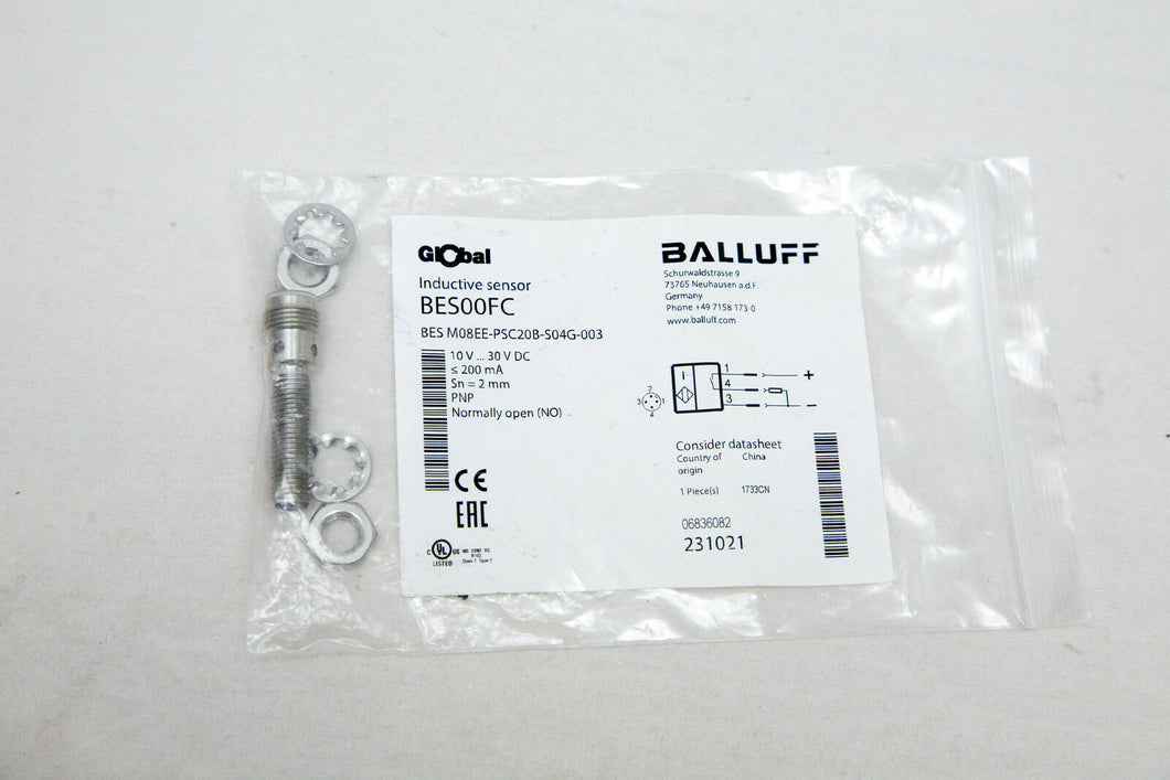 Balluff BES00FC BES M08EE-PSC20B-S04G-003 Inductive Sensor