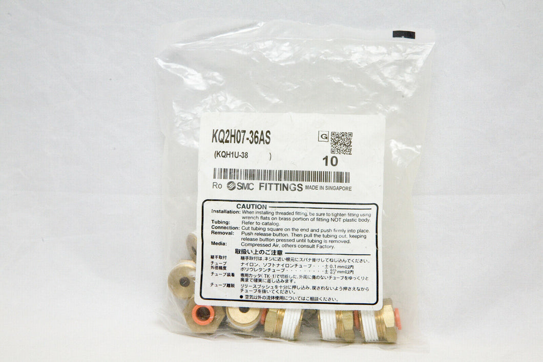 SMC Fittings KQ2H07-36AS Pack of 10