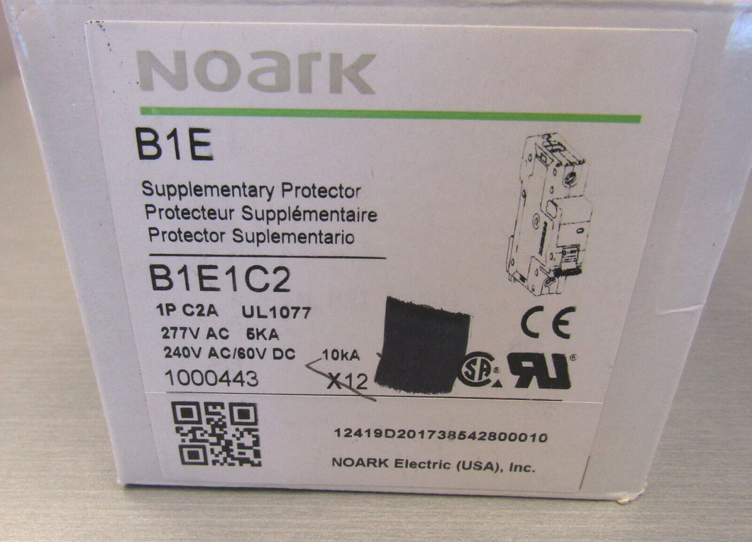 Box of 12 Noark B1E1C2 Circuit Breaker  1P C2A
