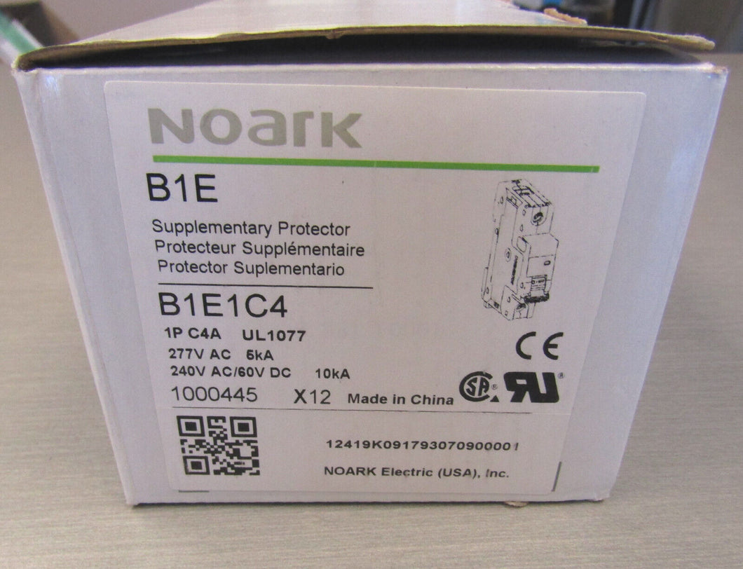 Box of 12 Noark B1E1C4 Circuit Breaker  1P C4A 1000445