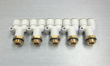 Load image into Gallery viewer, SMC KQ2U08-U03 branch Y 8mm tube 3/8&quot; uni thread pneumatic fitting *LOT OF 5*
