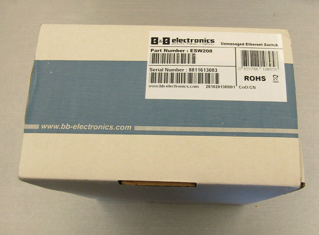 B&B Electronics ESW208-4ST-T Industrial Ethernet Switch 8 Port Unmanaged