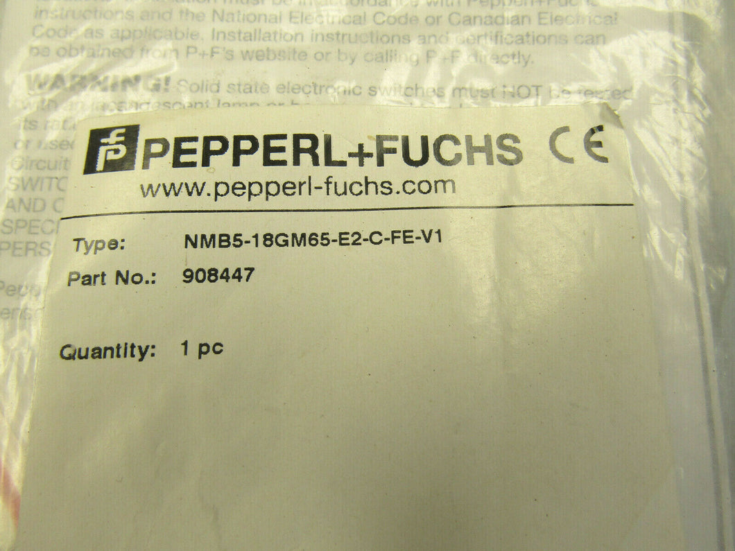 Pepperl+Fuchs NMB5-18GM65-E2-C-FE-V1 908447 Welding Inductive Proximity Sensor