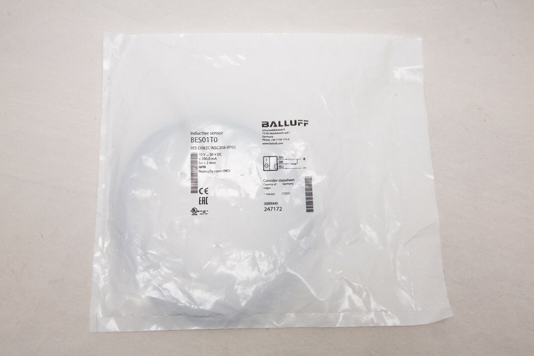 Balluff BES01T0 Inductive proximity sensor BES Q08ZC-NSC20B-BP03