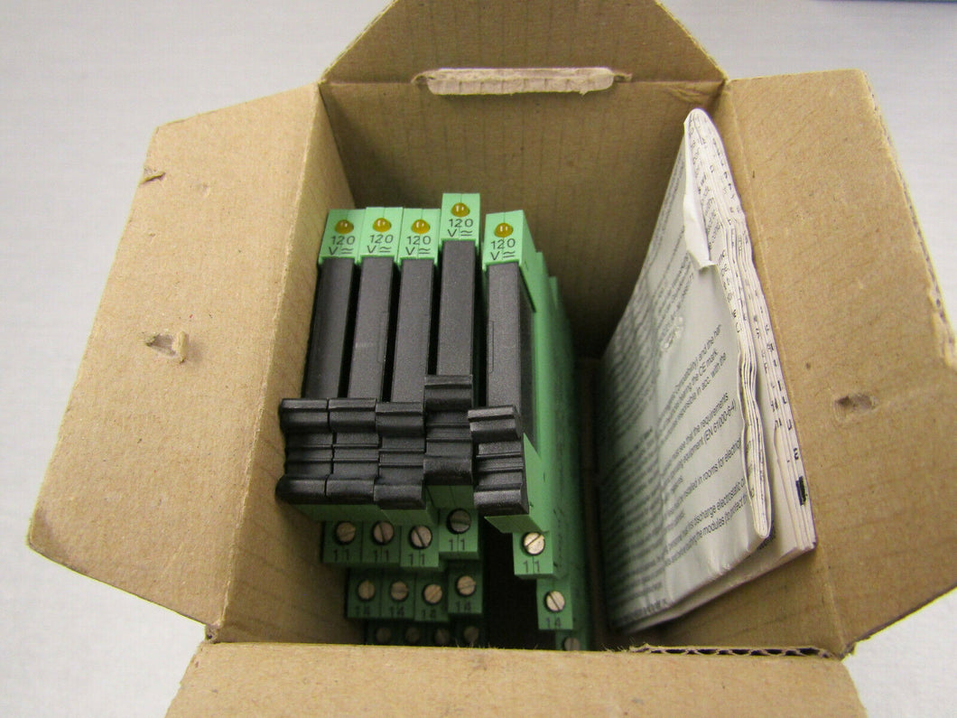Box of 5 Phoenix Contact 120V solid state relays PLC-OSC-120UC/24DC/2 2966650