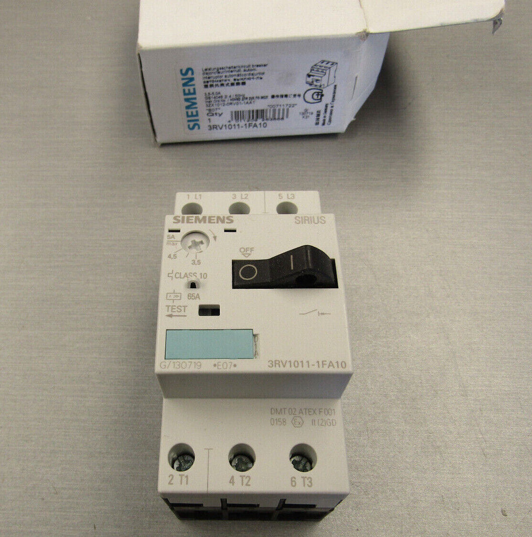 Siemens 3RV1011-1FA10 Sirus Circuit Breaker Overload