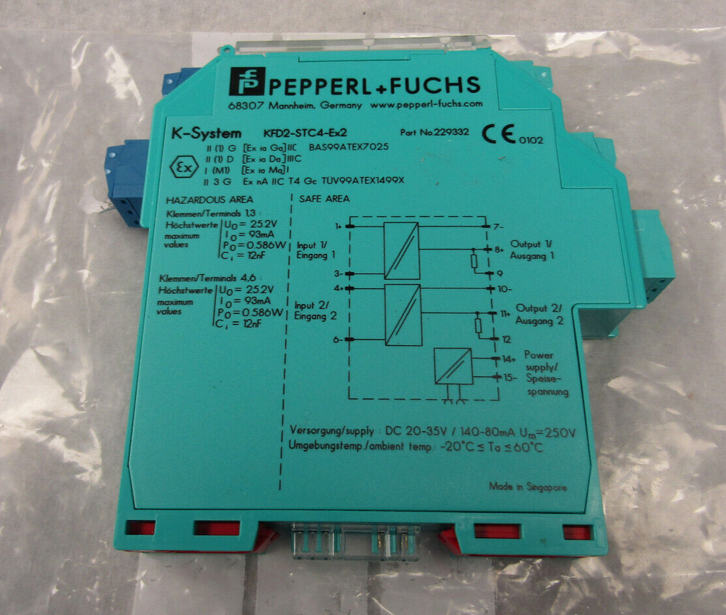 PEPPERL+FUCHS KFD2-STC4-EX2 SMART Transmitter Power Supply 283699