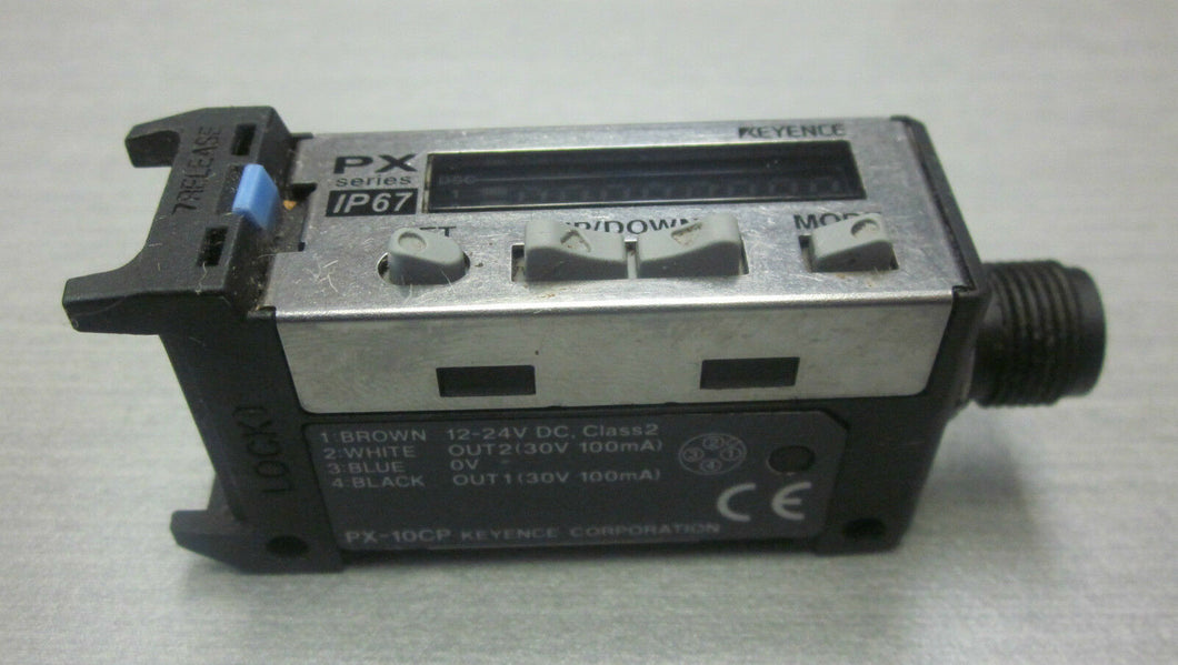 Keyence PX-10CP heavy duty photoelectric sensor amplifier IP67