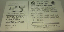Load image into Gallery viewer, Sprecher+Schuh L9-15/2/C L9 UL489 Mini Circuit Breaker 15A 2P Trip Type C
