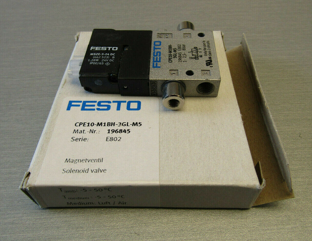 Festo CPE10-M1BH-3GL-M5 solenoid valve 196845 24VDC