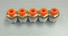 Load image into Gallery viewer, SMC KQ2H07-36S male 1/4&quot; tube 3/8&quot;NPT thread pneumatic fitting *LOT OF 5*
