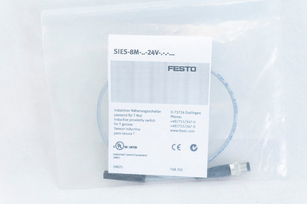 Festo SIES-8M-PO-24V-K-0.3-M8D Inductive proximity switch for T-groove