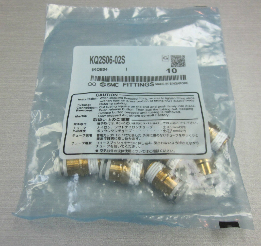 SMC KQ2S06-02S 6mm straight air fitting 1/4