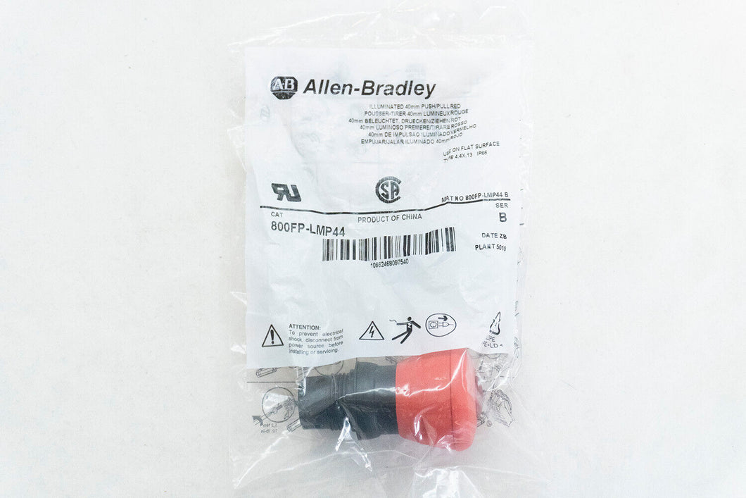 Allen Bradley 800FP-LMP44 22.5MM PLASTIC 2 POSITION PUSH PULL OPERATOR, 40MM