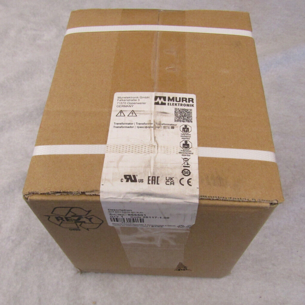 866501 MURR MTS single-phase safety transformer P:63VA IN:230VAC OUT:24VAC
