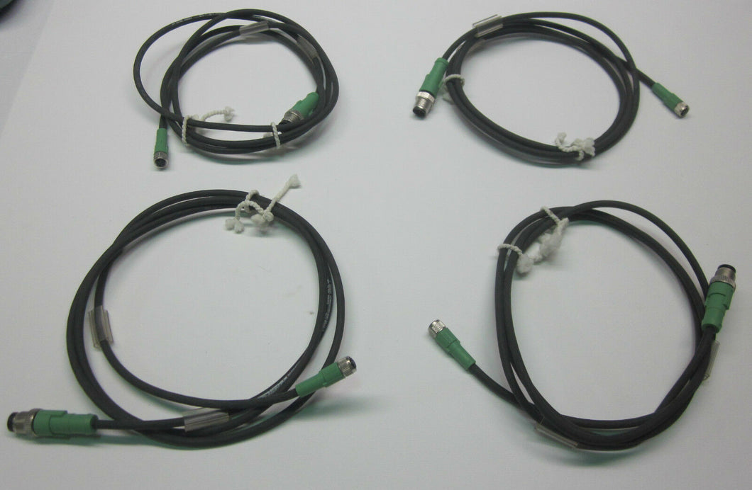 Phoenix Contact 1693089 *Lot of 4* 4POS M12 PLUG-M8 SOCKET 1.5M Adapter Cables