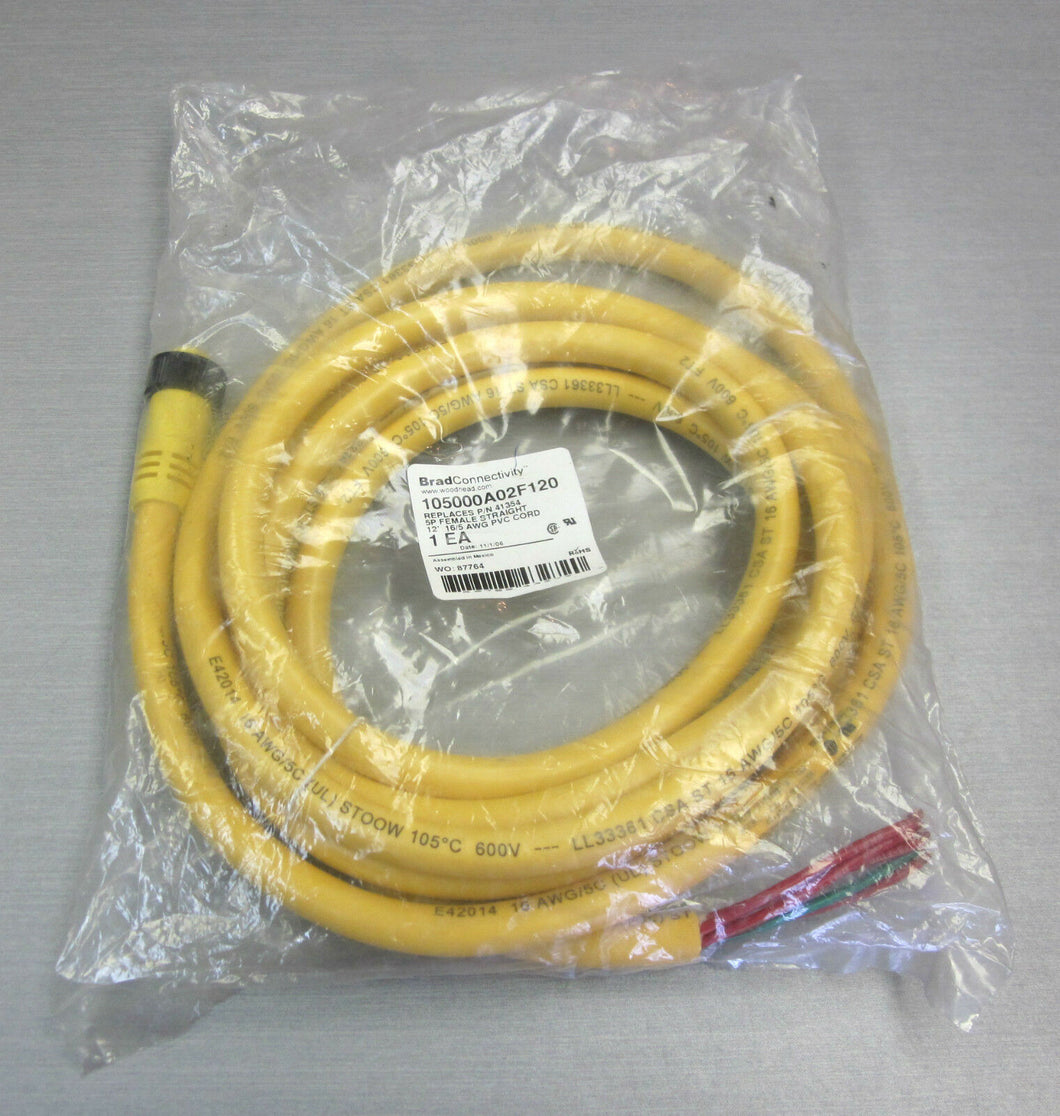 Brad Harrison Woodhead 105000A02F120 12' 5pin female straight cable cordset