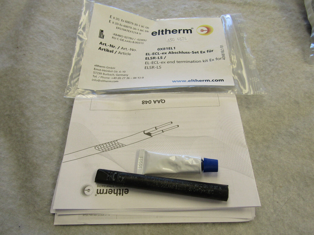 Lot of 10 Eltherm OX81EL1 heat trace sealing kit EL-ECl-EX end termination kit