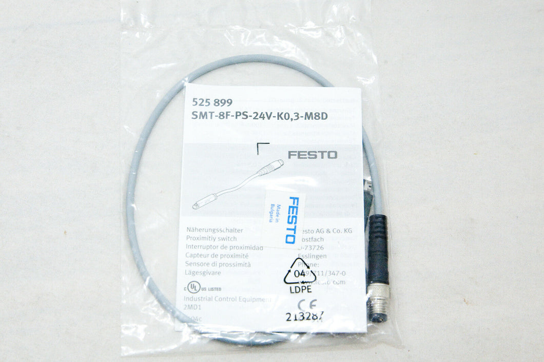 Festo 525899 Proximity Switch SMT-8F-PS-24V-K0,3-M8D