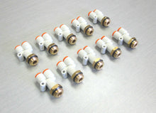 Load image into Gallery viewer, SMC KQ2U07-U03 branch Y 1/4&quot; tube 3/8&quot;UNI thread pneumatic fitting *LOT OF 10*

