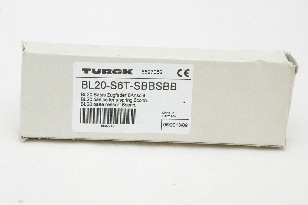 Turck BL20-S6T-SBBSBB BASE MODULE FOR SLIDE I/O SYSTEM, SCREW TERMINAL