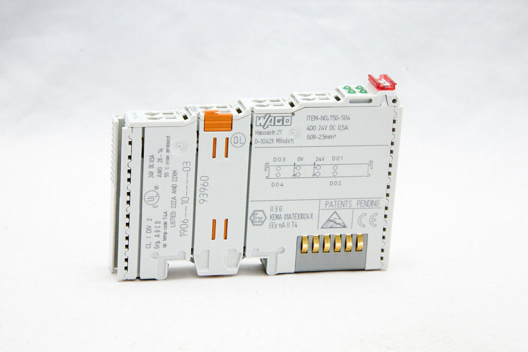 Wago 750-504 4-channel digital output; 24 VDC; 0.5 A; light gray