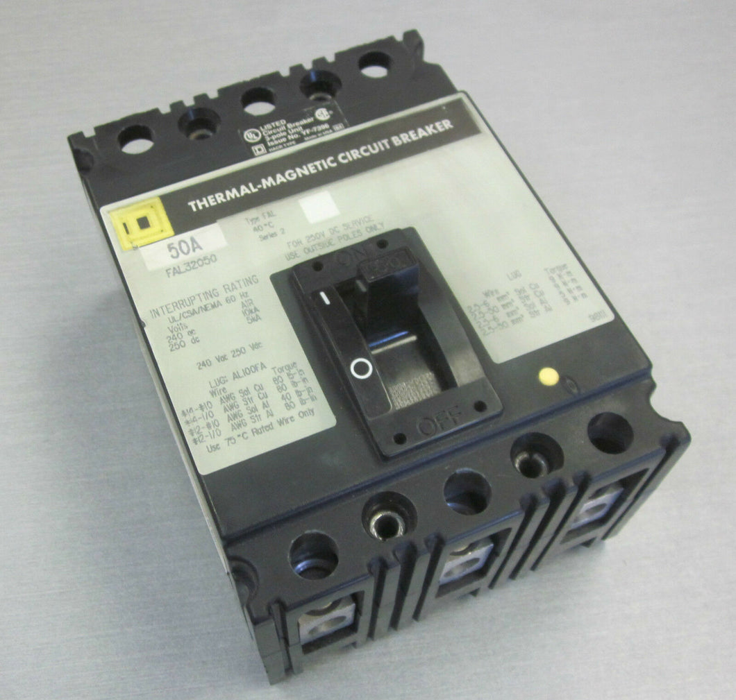 Square D FAL32050 3 pole 50 A circuit breaker