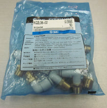Load image into Gallery viewer, SMC KQ2L06-02 90 degree elbow air fitting 6mm tube OD 1/4&quot;RC thread 10pcs
