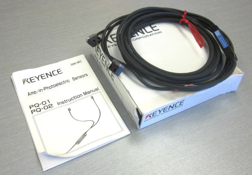 Keyence PQ-01 built in amp thru-beam short-detecting photoelectric sensor