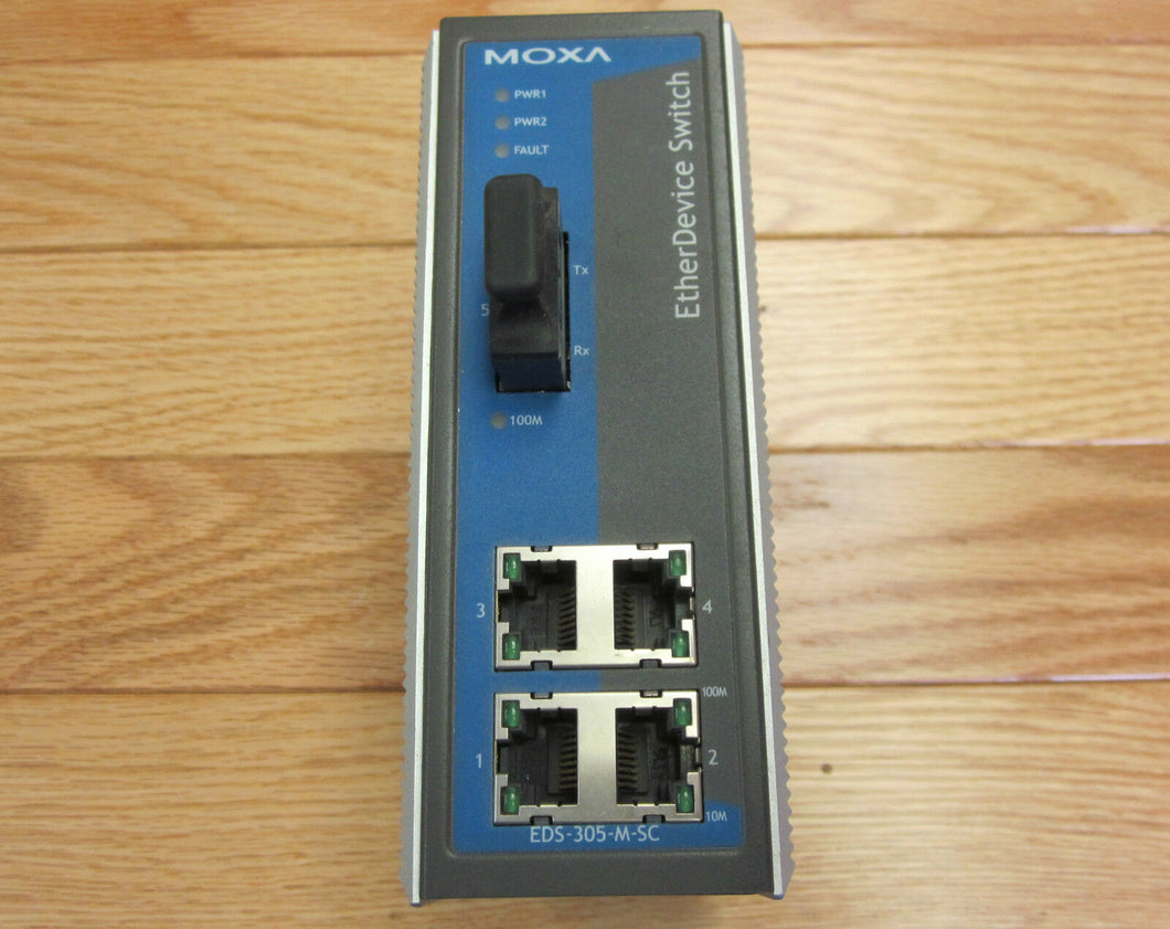 Moxa Industrial Ethernet switch 5 port EDS-305-M-SC DIN mount 24VDC