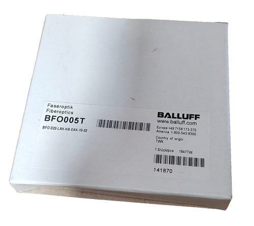 Balluff BFO005T Fiberoptic Sensor Head BFO D22-LAH-KB-EAK-10-02