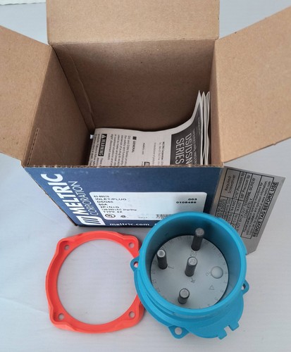 Meltric 63-68076 Inlet Plug DSN60 60A 2P+N+G 125/250 VAC  Type 4X