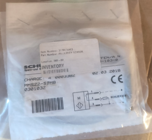 Schunk MMS22-SPM8 Pneumatic Cylinder Proximity Sensor PNP