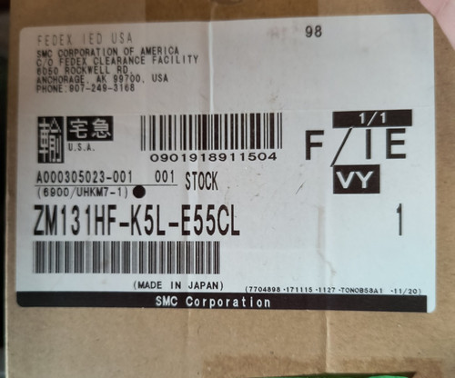 SMC ZM131HF-K5L-E55CL Vacuum Ejector With Valve And Switch ZM Series