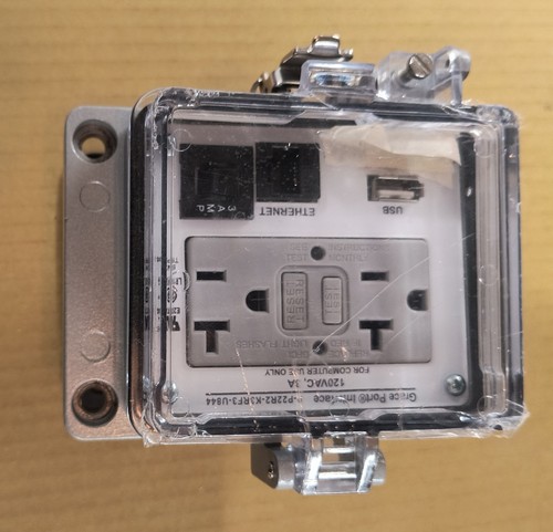Grace P-P22R2-K3RF3-UB44 Machine Panel Interface Port GFCI USB Ethernet Ports