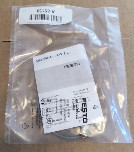Festo SMT-8M-A-PS-24V-E-0,3-M8D Cylinder Proximity Sensor 574334